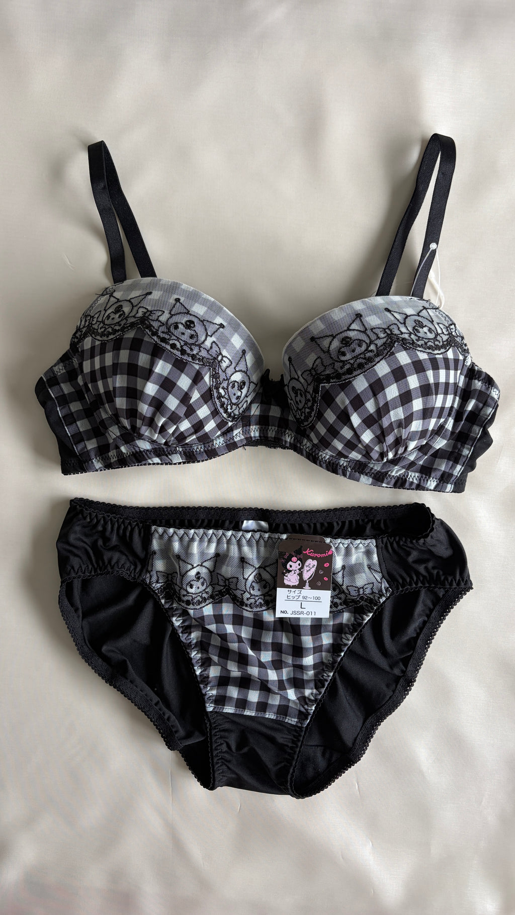 Kuromi Bra Set (Japanese Large: 75B–80C)